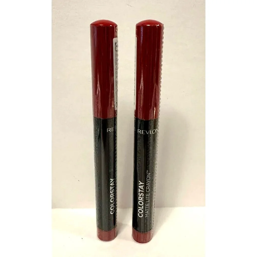 2x Revlon ColorStay Matte Lite Lip Crayon #009 Ruffled Feathers New Sealed